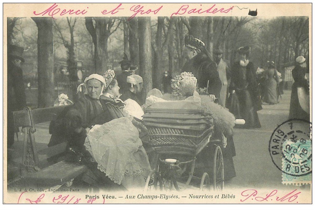 PARIS VECU. Femmes, Nourrices et Bébés aux Champs-Elysées 1905