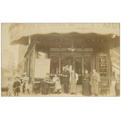 PARIS XV. Superbe et Rare Photo Carte Postale au Roi du Café Duchamp 59 Rue Lecourbe et Rue Croix Nivert