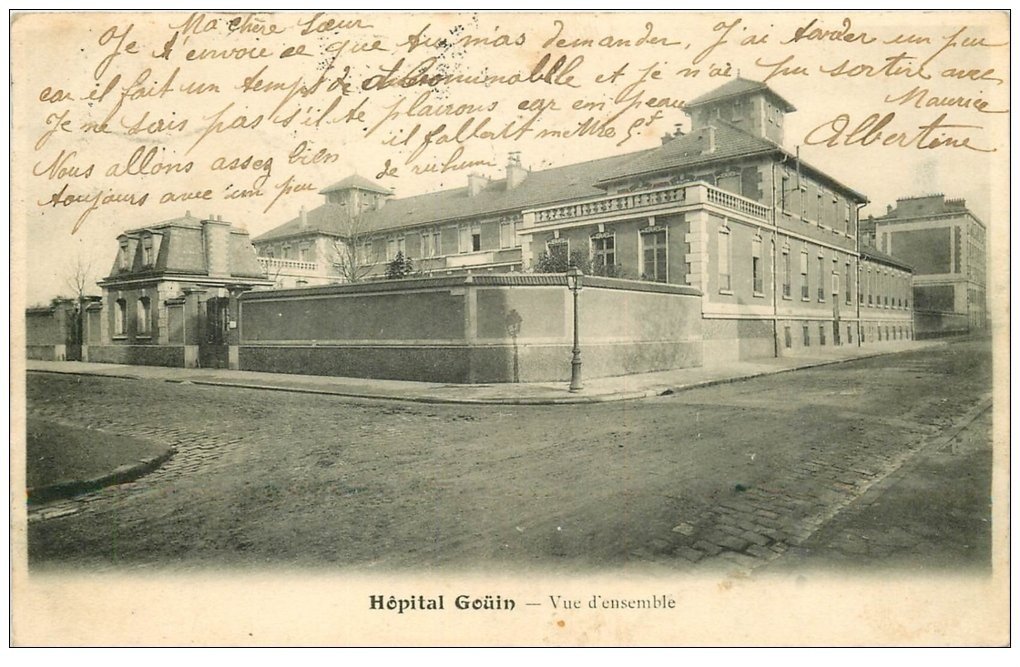 PARIS. Hôpitaux Hôpital Goüin 1903