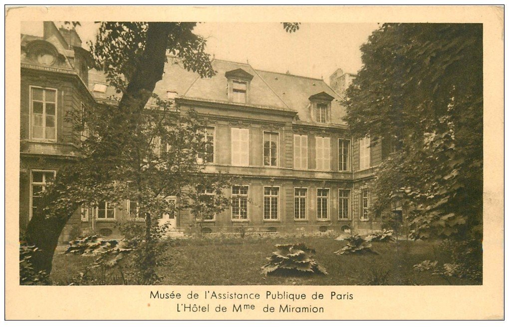 carte postale ancienne PARIS. Hôpitaux Hôpital Musée Assistance Publique Hôtel Miramion