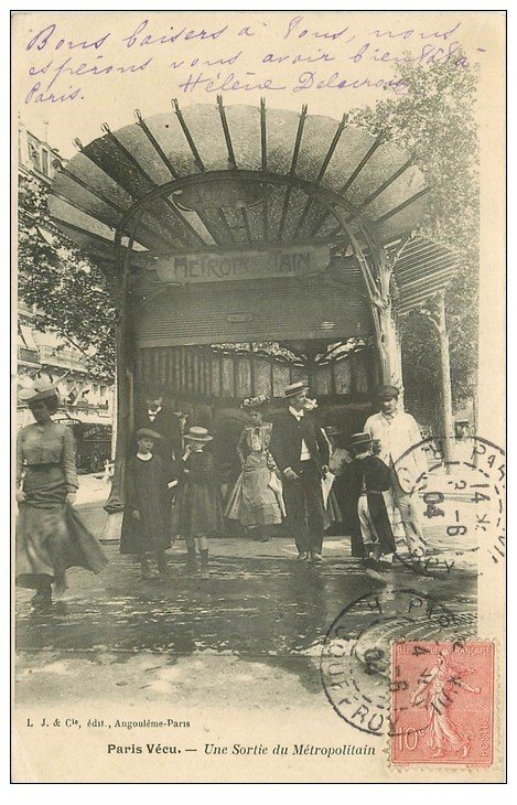 PARIS. Le Métropolitain. Une Sortie ou Bouche de métro 1904