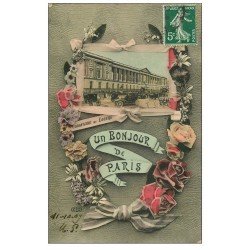 carte postale ancienne PARIS. Multivues 1909 Colonnade du Louvre