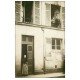 Superbe Carte Photo PARIS 07. La Concierge Rue Camou. Louise Chauvet vers 1905