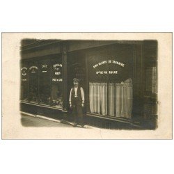 carte postale ancienne Superbe Carte Photo PARIS 08. Café Restaurant Barrioz Rue Miromesnil