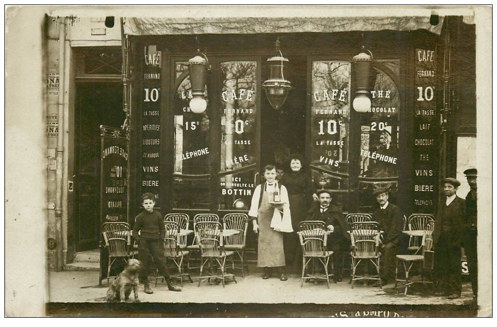 Superbe Carte Photo PARIS 13. Café Fernand et Hôtel de Bourgogne 15 Rue Godefroy