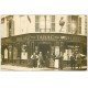 Superbe Carte Photo PARIS 14. Café Billard Tabac Vercingétorix et Rue Gergovie 1905 avec Chien