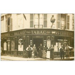 PARIS 14. Café Billard Tabac Vercingétorix et Rue Gergovie 1905