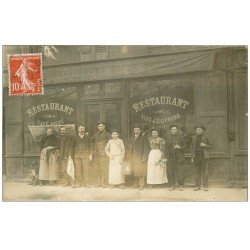 PARIS XV° Café Restaurant Dallet Boulevard Vaugirard 1909 bandeau bière Dumesnil