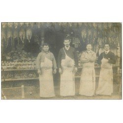 Superbe Carte Photo PARIS 17. Boucherie Volaille Charcuterie 13 Rue Collette 1905