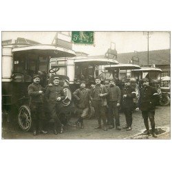 PARIS 18. Entrepôt des Bus et Autobus Rue Glignancourt. Conducteurs 1914 très Rare...