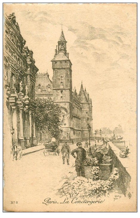 ANCIEN PARIS. La Conciergerie. Par Robin en 1904