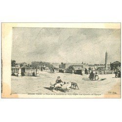 carte postale ancienne ANCIEN PARIS. Place Concorde 1835