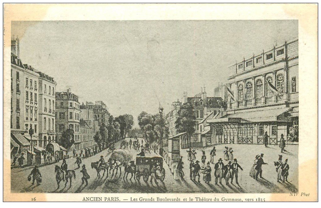 ANCIEN PARIS 10. Théâtre Gymnase Grands Boulevards