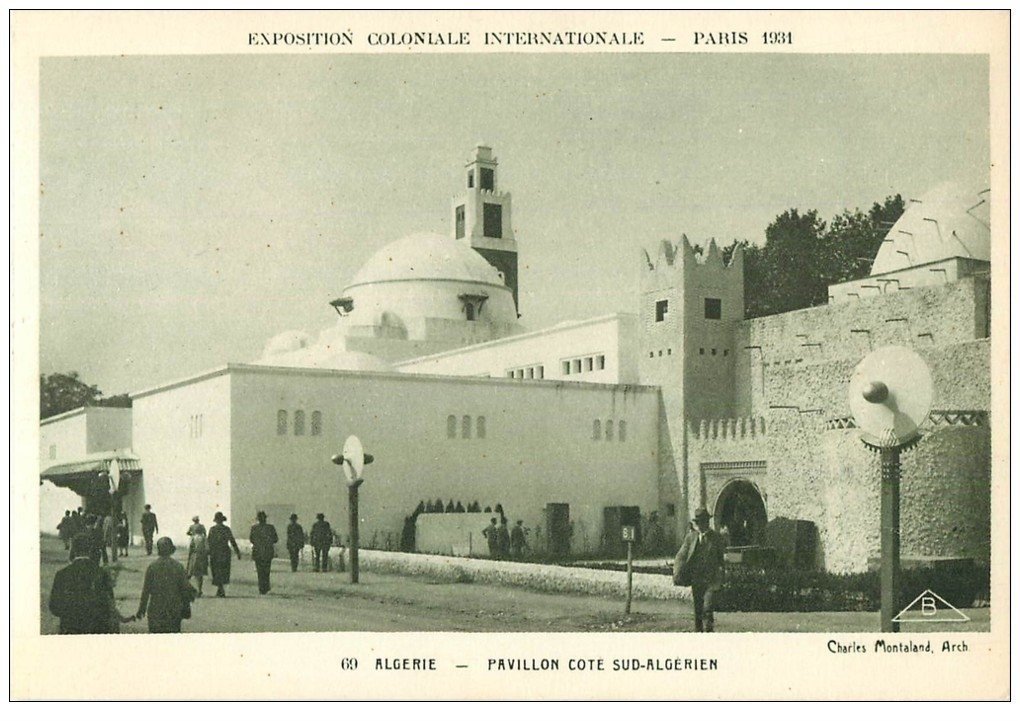 carte postale ancienne EXPOSITION COLONIALE INTERNATIONALE PARIS 1931. Algérie Sud-Algérien