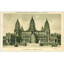 carte postale ancienne EXPOSITION COLONIALE INTERNATIONALE PARIS 1931. Angkor-Vat et voiture 248