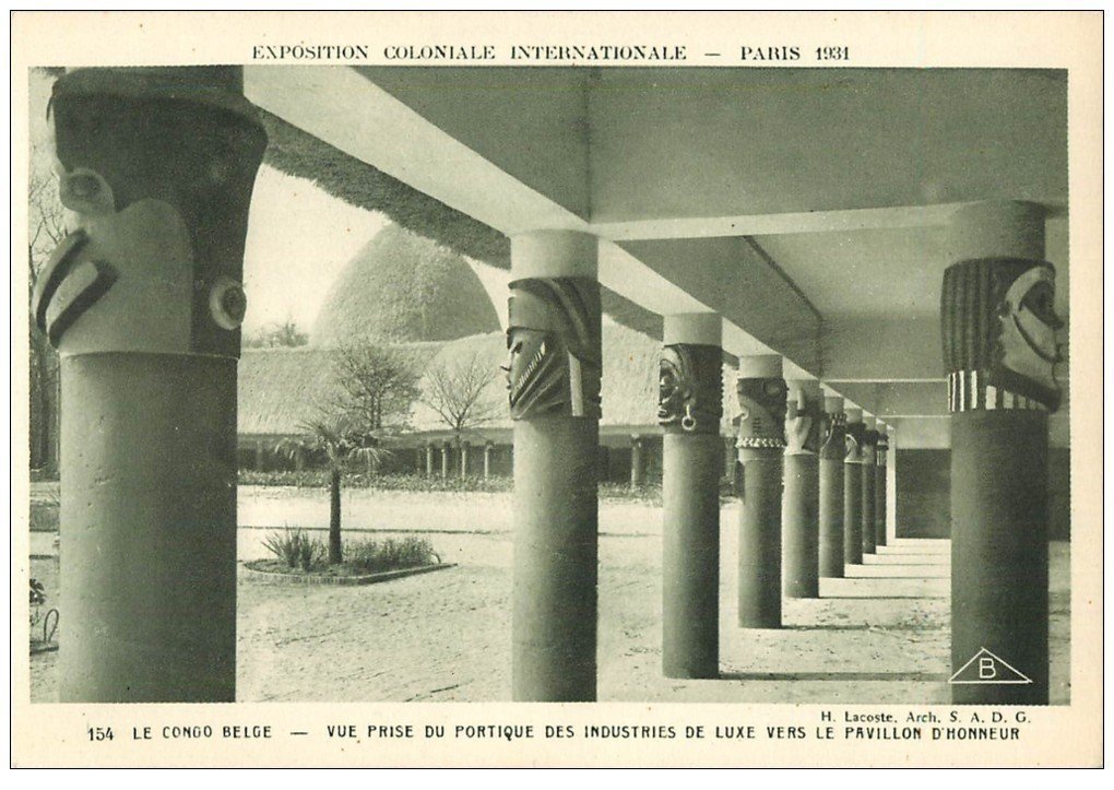 carte postale ancienne EXPOSITION COLONIALE INTERNATIONALE PARIS 1931. Congo Belge
