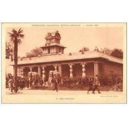 carte postale ancienne EXPOSITION COLONIALE INTERNATIONALE PARIS 1931. Inde Française