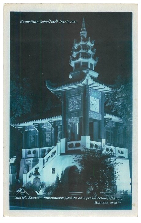 carte postale ancienne EXPOSITION COLONIALE INTERNATIONALE PARIS 1931. La Presse