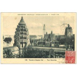 carte postale ancienne EXPOSITION COLONIALE INTERNATIONALE PARIS 1931. Temple Angkor-Vat 145