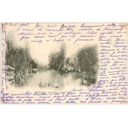 carte postale ancienne 10 TROYES. La Seine à Saint-Julien 1902