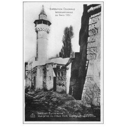 carte postale ancienne EXPOSITION COLONIALE INTERNATIONALE PARIS 1931. Tunisie Fort Espagnol