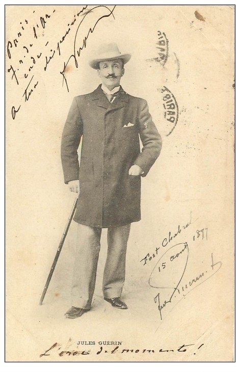 1899 PARIS 10. Jules Guerin Journaliste à Fort Chabrol. Timbre 10 Centimes 1899