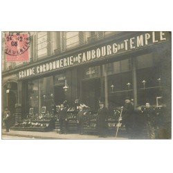 Rare et Superbe Carte Photo PARIS XI°. Grande Cordonnerie Lebouc 76 rue du Faubourg du Temple en 1906.
