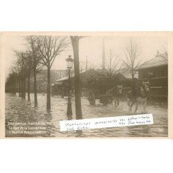 INONDATION DE PARIS 1910. Hôpital Boucicaut Rue de la Convention attelages