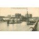 carte postale ancienne INONDATION DE PARIS 1910. Travaux Métropolitain Pont Mirabeau