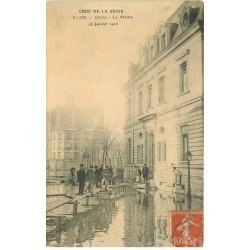 92 INONDATION DE PARIS 1910. La Mairie de Clichy