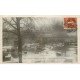 carte postale ancienne INONDATION DE PARIS 1910. Entrepots de Bercy tonneaux de vins. Edition Rose.