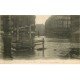 carte postale ancienne INONDATION DE PARIS 1910. Autour Gare Saint-Lazare