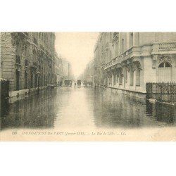 carte postale ancienne INONDATION DE PARIS 1910. Rue de Lille