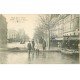 carte postale ancienne INONDATION ET CRUE DE PARIS 1910. Boulevard Diderot Policiers et Facteur