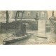 INONDATION ET CRUE DE PARIS 1910. Coquelin quittant sa Villa Saint-James