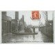 carte postale ancienne INONDATION ET CRUE DE PARIS 1910. Sauvetages Rue Van-Loo