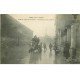 INONDATION ET CRUE DE PARIS 1910. Rue du Chevaleret construction d'une passerelle et attelage