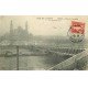 carte postale ancienne INONDATION ET CRUE DE PARIS 1910. Pont Trocadéro péniche bloquée