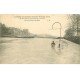 carte postale ancienne INONDATION ET CRUE DE PARIS 1910. Pont Marie les Lanternes sous l'eau