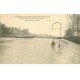 carte postale ancienne INONDATION ET CRUE DE PARIS 1910. Pont Marie les Lanternes sous l'eau