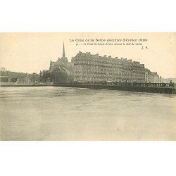 INONDATION ET CRUE DE PARIS 1910. Pont Saint-Louis eau sous Clef de Voûte