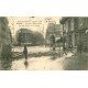 INONDATION ET CRUE DE PARIS 1910. Gare Saint-Lazare barrage rue de Rome