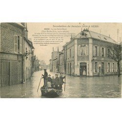 Inondation et Crue de 1910. SENS 89. Rue Saint-Bond (Emile Zola) Bureau Octroi