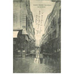 Inondations et Crue de 1910. MACON 71. Rue Carnot