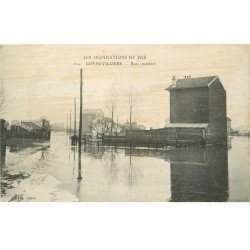 Inondations et Crue de 1910. GENNEVILLIERS 92. Rues inondées