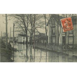 Inondations et Crue de 1910. COLOMBES 92. Rue Solférino