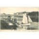 02 CHATEAU-THIERRY. Pêcheurs et petit voilier sur la Marne 1904 avec Cheval