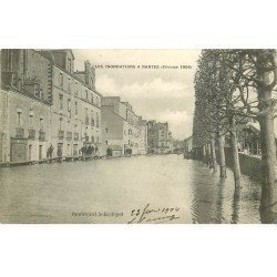 Inondations et Crue de 1904. NANTES 44. Boulevard Sébastopol