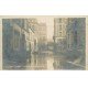 carte postale ancienne Inondation et Crue de 1910. ASNIERES 92. Rue Angeville. Carte Photo