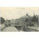 carte postale ancienne 10 TROYES. Quai de Dampierre 1916. Péniche et Cirque